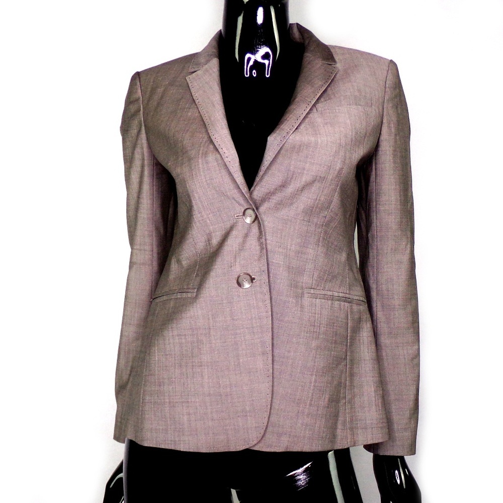 Ann Taylor Taupe Blazer with Subtle Gray Tone
